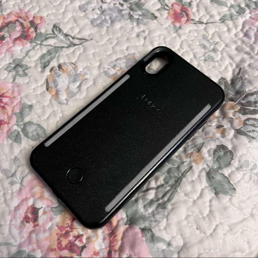 Lumee Duo Black Glitter Iphone XS Max Case